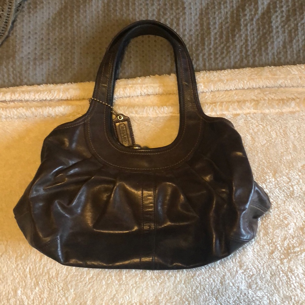 Leather coach purse